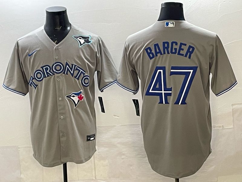 Men 2025 Nike Toronto Blue Jays #47 Barger Grey Game MLB Jersey 04->toronto blue jays->MLB Jersey